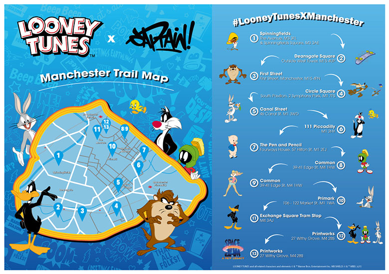 toon tours map